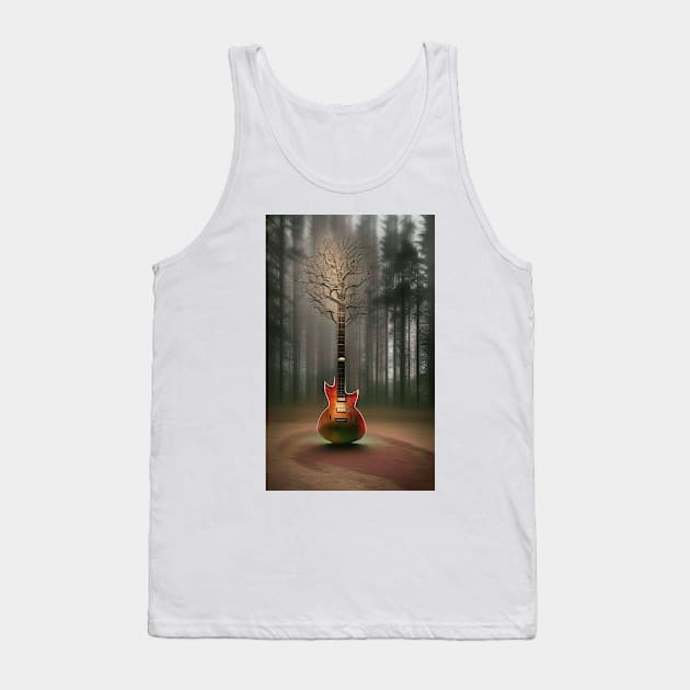 Acoustic Guitar Tree Of Life Guitar Player Nature Guitarist Tank Top by ShopSunday